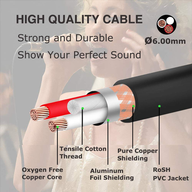 USB Microphone Cable 3.3 Feet, HOSONGIN USB Male to XLR Female Mic Link Converter Cable Studio Audio Cable Connector Cords Adapter for Microphones or Recording