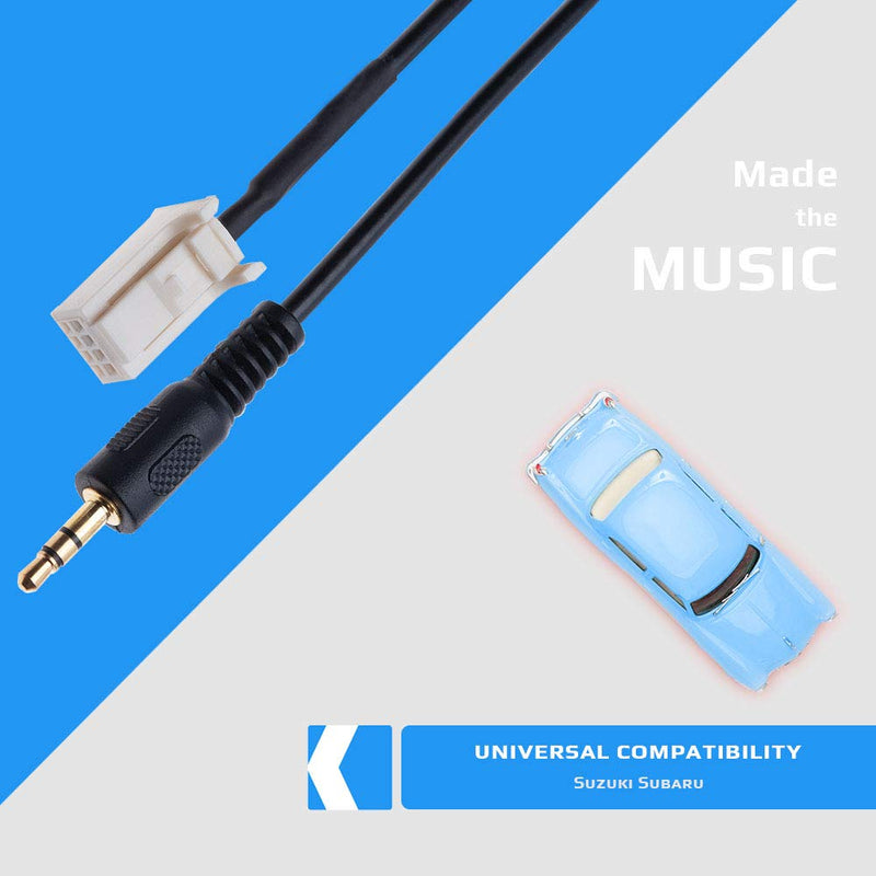 [AUSTRALIA] - AUX Input Audio Cable Adapter Compatible with Suzuki SX4 Grand Vitara Swift Jimny Clarion car Radio and Subaru BRZ Forester Outback Legacy Impreza | 8 pin | 4.9 ft 