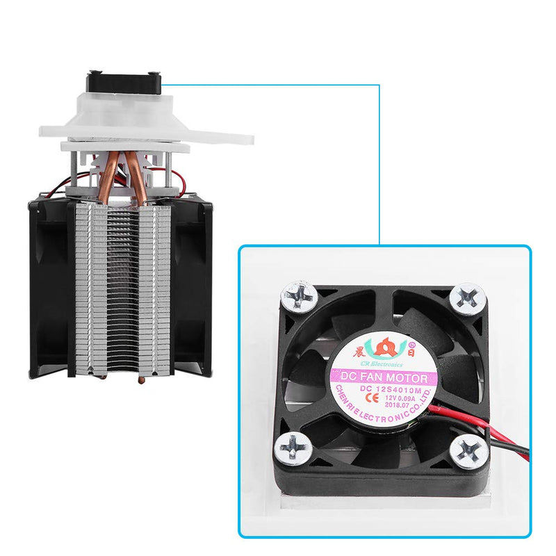 12V Semiconductor Refrigeration Cooler Thermoelectric Peltier Cooling System Heat Sink Conduction Module DIY Kit with Fan for Air Cooling Dehumidification System, Semiconductor Refrigeration Learning