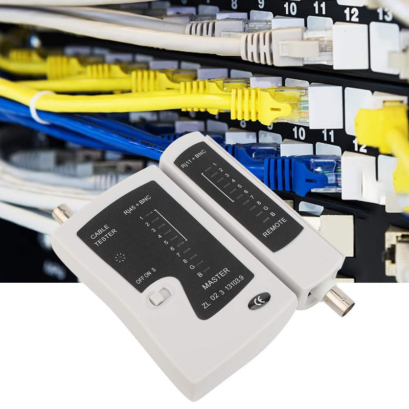 Cable Tester, Professional RJ45+BNC Cable Tester Fast Accurate Testing Network Phone Wire Test Tool