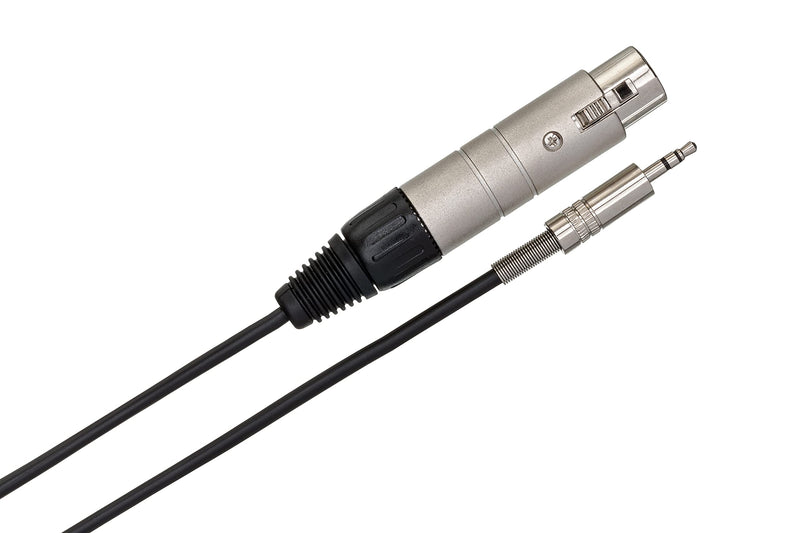 Hosa MIT-156 XLR3F to 3.5 mm TRS Impedance Transformer, 18 Inch
