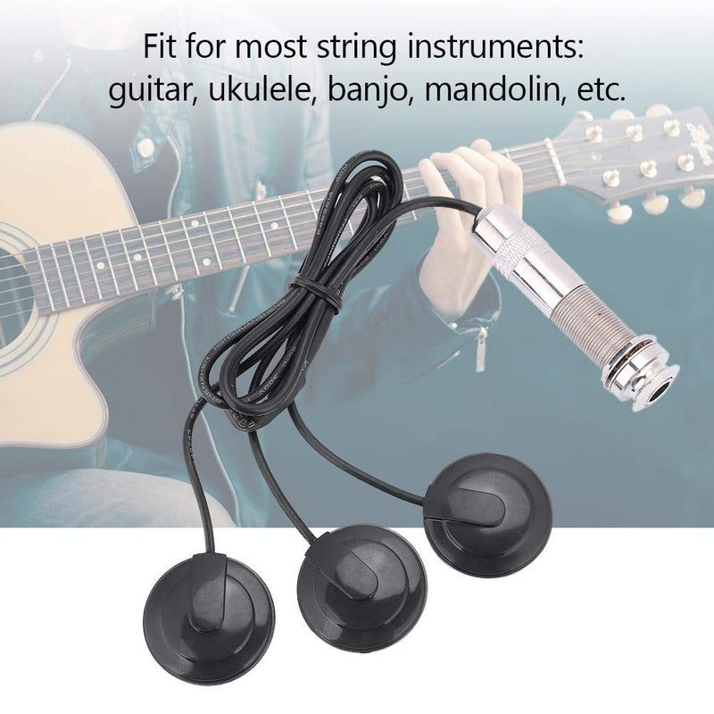 Dilwe Guitar Pickup, Piezo Pickup Transducer for Acoustic Guitar Ukulele Mandolin Instruments