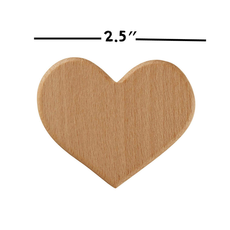 Stephan Baby Stephan Baby Beechwood Wall Hooks Available in 3 Shapes, Hearts, Pack of 2