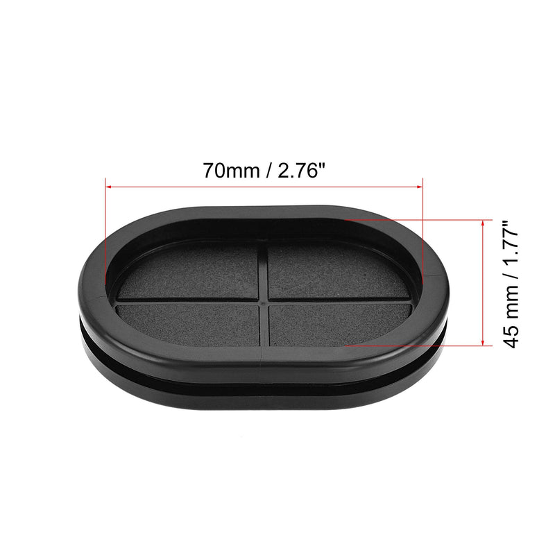 uxcell Rubber Grommet Oval Double-Sided Mount Size 75 x 50 mm for Wire Protection 4pcs 23