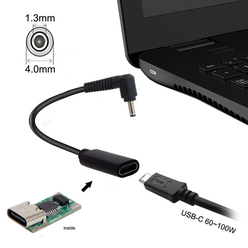[AUSTRALIA] - Xiwai Type C USB-C Female Input to DC Power PD Charge Cable fit for Laptop 18-20V (4.0x1.3mm) 4.0*1.3mm for HP 