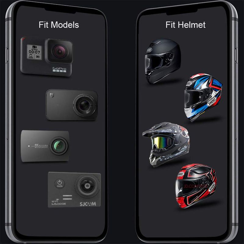 [AUSTRALIA] - Motorcycle Helmet Chin Strap Mount for GoPro Hero 10, 9, 8, 7, (2018), 6 5 4 3, Hero Black, Session, Xiaomi Yi, SJCAM (Blue) Blue 