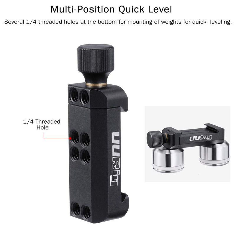 UURig R025 Counterweight to Quickly Balance Gimbal Stabilizer with Camera Lens, Arca-Swiss Mount Universal for DJI Ronin S/Ronin-SC Camera Plate Counterweight