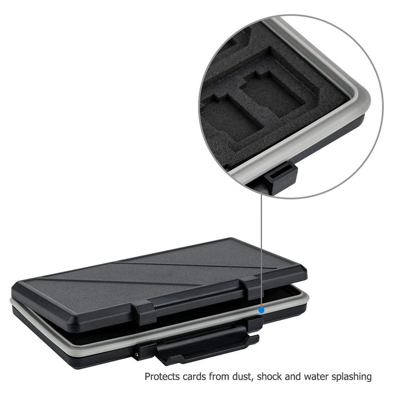 36 Slots Memory Card Case Holder Water-Resistant Keeper Wallet for 12 SD SDHC SDXC + 24 TF MSD MicroSD MicroSDHC MicroSDXC Memory Cards Storage Organizer For 12 SD + 24 TF / MSD