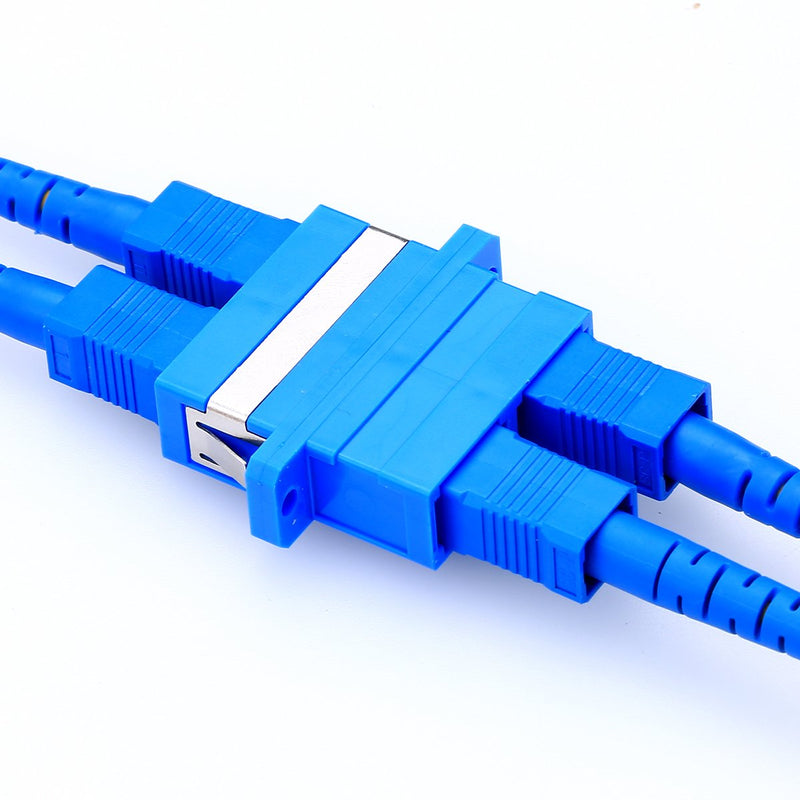 20pcs Fiber Optic Adapter Connector Duplex SC-SC Single Mode Cable, Plastic SC Flange Coupler