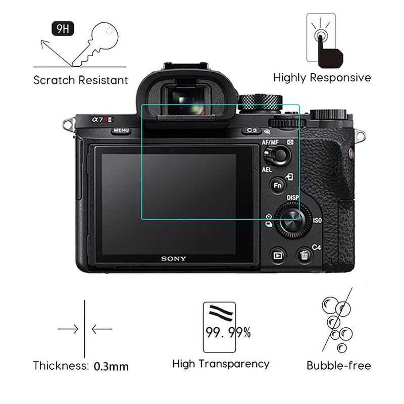 EOS R Top + Screen Protector[2 + 2 pack], Compatible With Canon EOS R Camera [not applicable to EOS RP], ZLMC 0.3mm 9H Hardness Ultra High Definition Scratch Resistant Tempered Glass Screen Protector