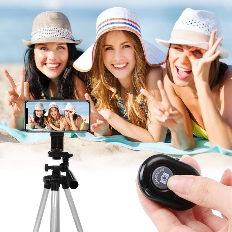 Phone Tripod Mount for iPhone Smartphone Holder Phone Adapter Clip with Remote for iPhone 12 11 Pro Xs Max XR X 8 7 6 6s Plus Samsung Nexus