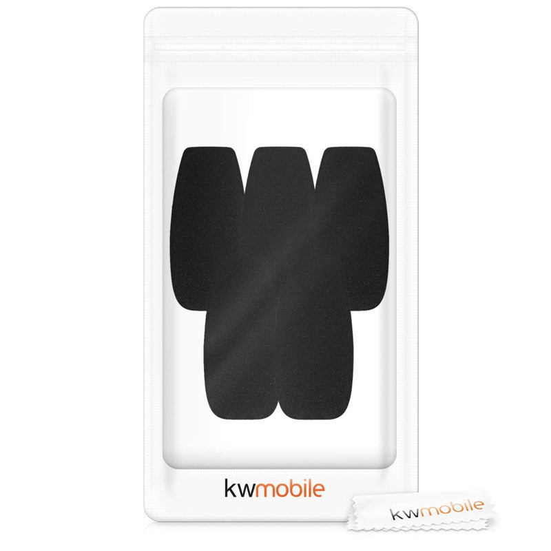 [AUSTRALIA] - kwmobile Microphone Foam Covers (Set of 5) - 1.9 x 0.5 inches () Windscreen Protective Pop Filter Pack for Microphones - Black 4.8x1.2 cm 