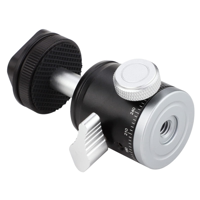 Adapter Panoramic Ballhead 360°,Mini Camera Tripod Ball Head, with Cold Shoe Mount with 1/4" Screw for DSLR Cameras Cell Phone Tripods Monopods Camcorder Light Stand Speedlight Quick Release