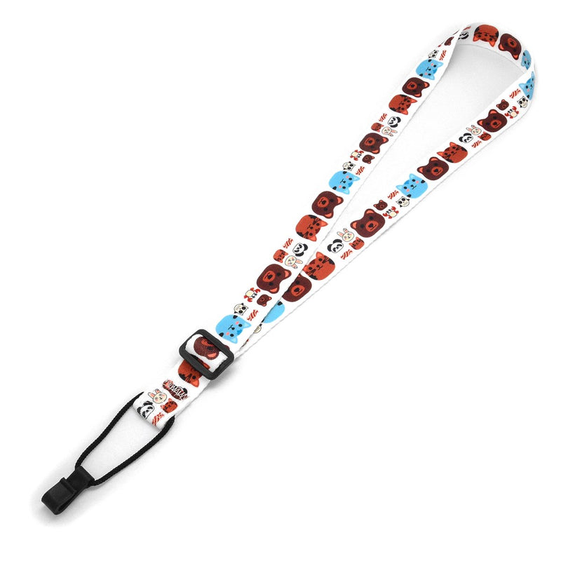 Clip On Ukulele Strap Soft Printed Adjustable - No Drilling Neck Ukulele Strap Easy To Use For Kids (Zoo) Neck Zoo