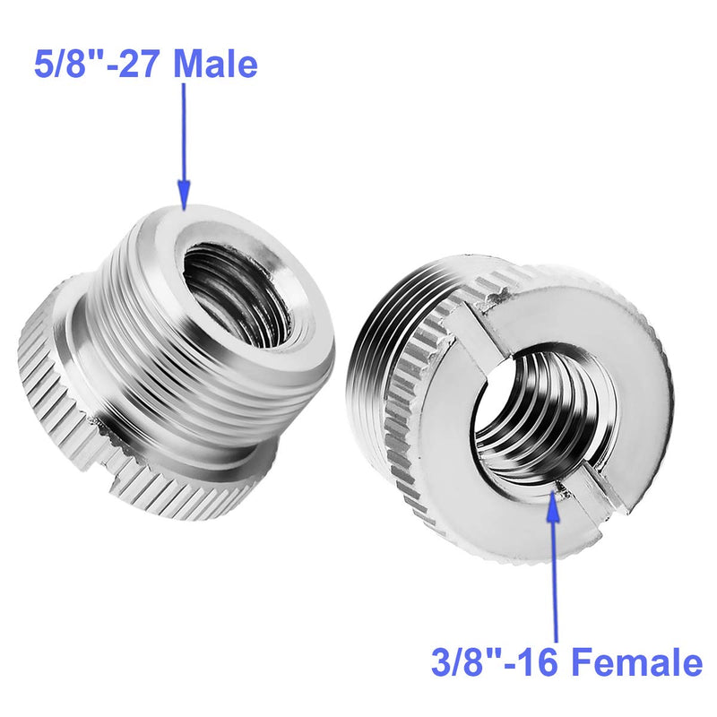 [AUSTRALIA] - COLICOLY 3/8"-16 Female to 5/8"-27 Male Screw Thread Adapter for Microphone Stand Mount - 2 Pack 