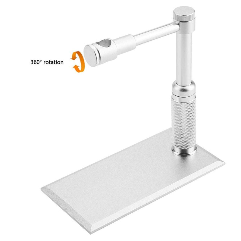 12mm Bracket Aluminium Alloy USB Microscope Holder Shockproof Adjustable Height for Lab with Adjustable Lifting Distance 53cm