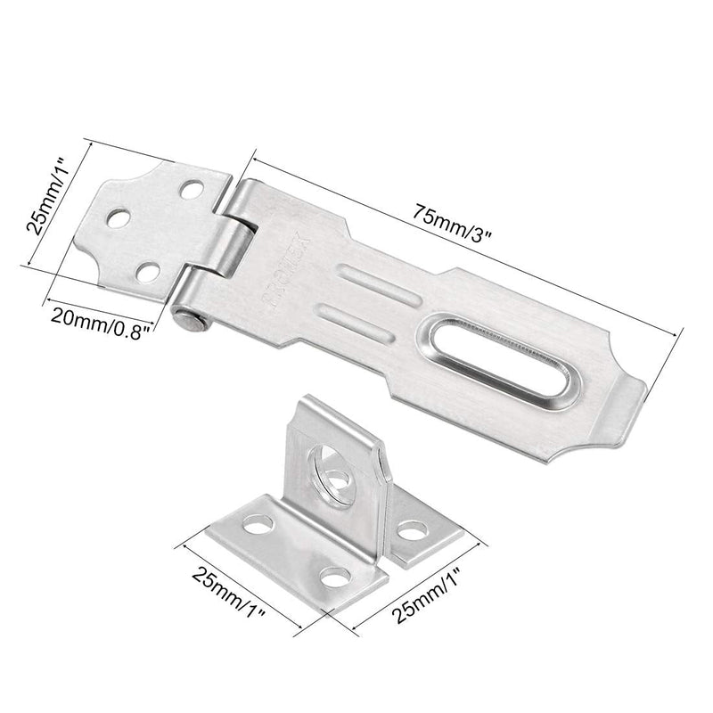 [AUSTRALIA] - uxcell Padlock Hasp Door Clasp Hasp Latch Safety Bolt Lock Latch Stainless Steel 