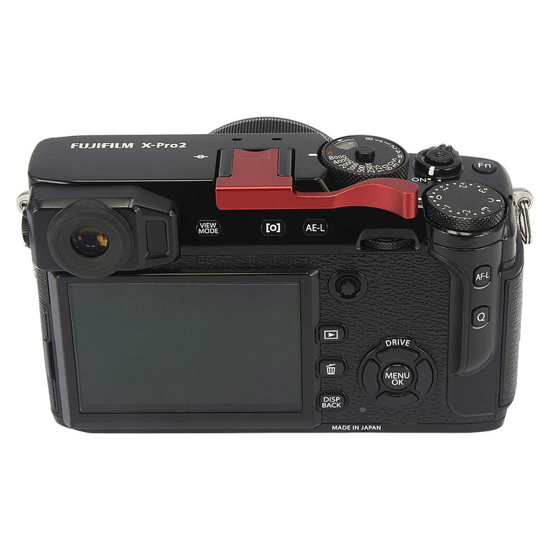 [AUSTRALIA] - Haoge THB-XR Metal Hot Shoe Thumb Up Rest Hand Grip for Fujifilm Fuji FinePix XE4 X100F X-100F X-Pro2 XPro2 X-Pro3 XPro3 Camera Accessories Red 