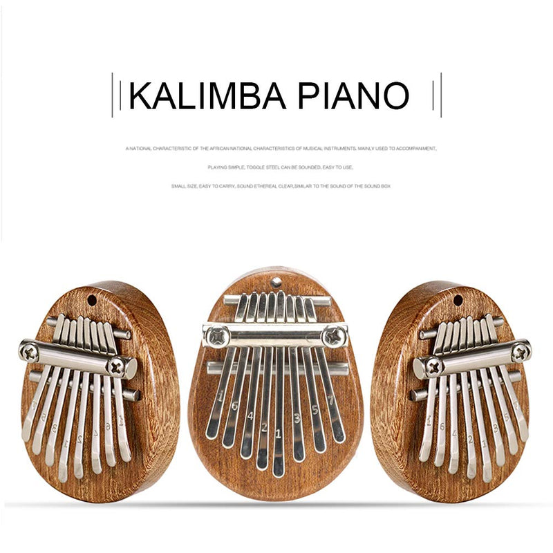 Kalimba Thumb Piano 8 Keys Portable Mini Wooden Finger Mbira with Lanyard Special Gifts for Kids and Adults Beginners