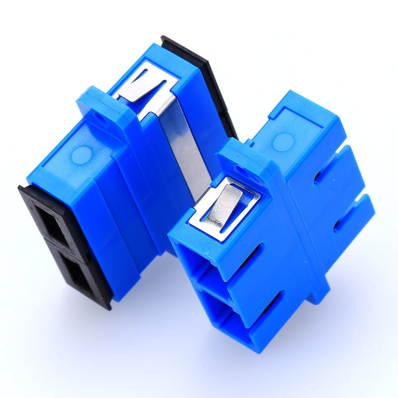 20pcs Fiber Optic Adapter Connector Duplex SC-SC Single Mode Cable, Plastic SC Flange Coupler