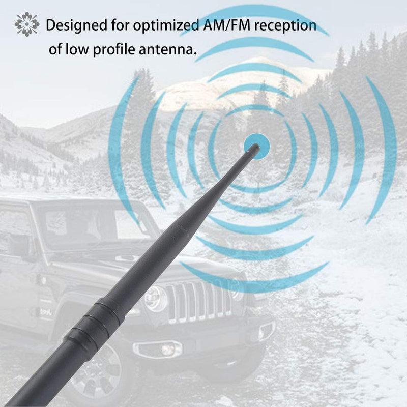 JeCar Antenna for 2007-2021 Jeep Wrangler JK JKU JL JLU Gladiator JT, 13" Flexible Car Radio Antenna For 2007-2019 Jeep Wrangler JK JL