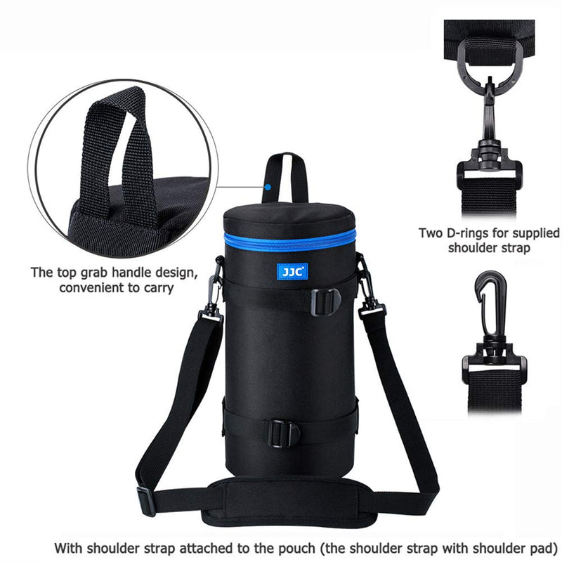 JJC Camera Lens Pouch Case for Canon RF 800mm Tamron SP 150-600mm Sigma 150-600mm 150-500mm Nikon Nikkor AF-S 200-500mm & More, Zipper Polyester Lens Protective Bag Interior Size 5.67x12.44” XXXXL