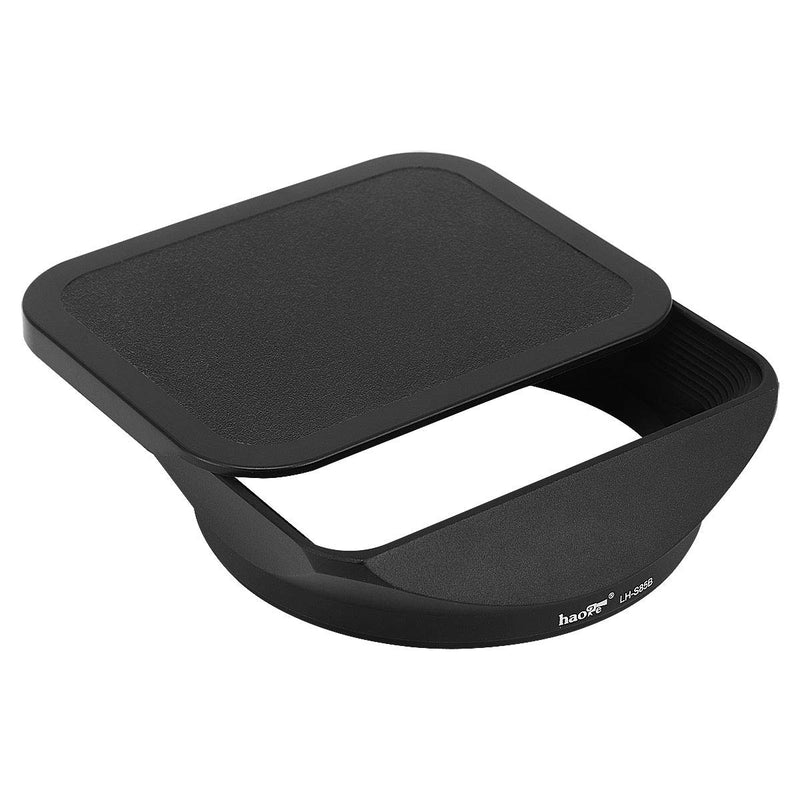 Haoge LH-S85B Bayonet Square Metal Lens Hood Shade with Cap for Sony FE 85mm F1.8 SEL85F18 and E 16-55mm F2.8 G SEL1655G Lens