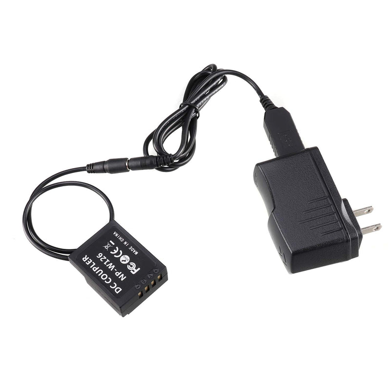 [AUSTRALIA] - Foto4easy NP-W126 Dummy Battery USB Cable with 5V 3A Adapter for Fuji Camera X-A1 X-A2 X-A3 X-E1 X-E2 X-M1 X-Pro X-T1 X-T2 X-T10 
