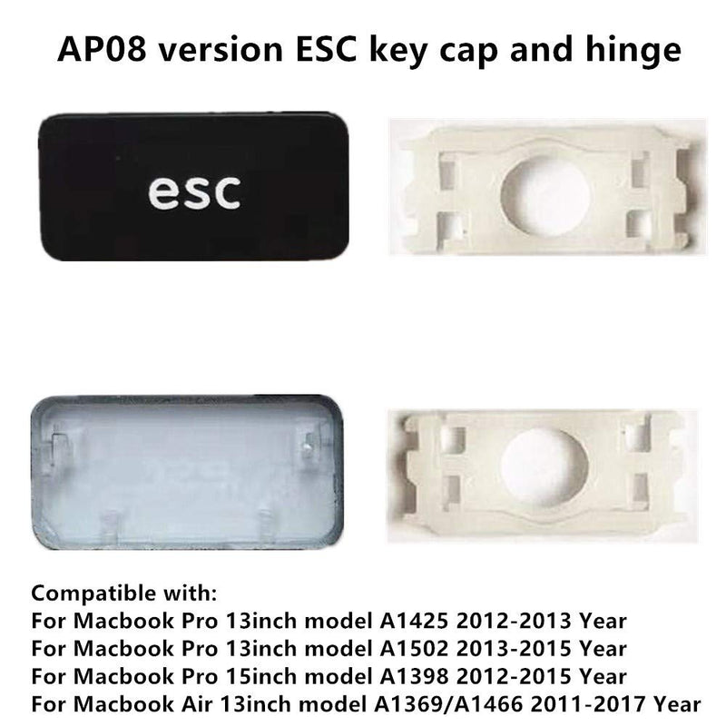 [AUSTRALIA] - Replacement Individual AP08 Type ESC Key Cap and Hinges are Applicable for MacBook Pro Model A1425 A1502 A1398 for MacBook Air Model A1369/A1466 Keyboard to Replace The ESC Key Cap and Hinge 