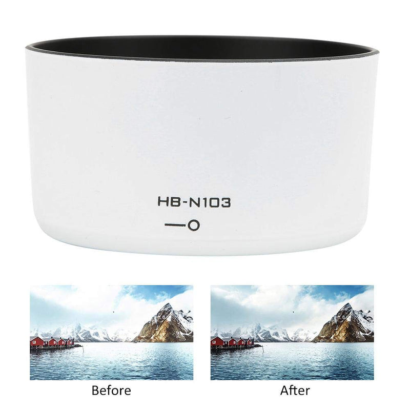 Archuu HB-N103 Camera Lens Hood Shade Fits for Nikon V1 V2 J1 J2 J3 S1 Mirrorless Camera,for Nikon 1 VR 30-110mm f/3.8-5.6 for Nikon 1 VR 10-30mm f/3.5-5.6 Lens (White) White