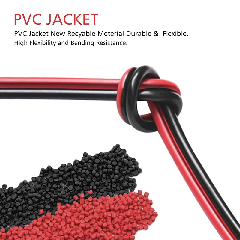 100ft 2pin Extension Cable, 22AWG Wire Cord for Led Strips, Boat Lights Wire for Pontoon Kayak Navigation Bow 100ft