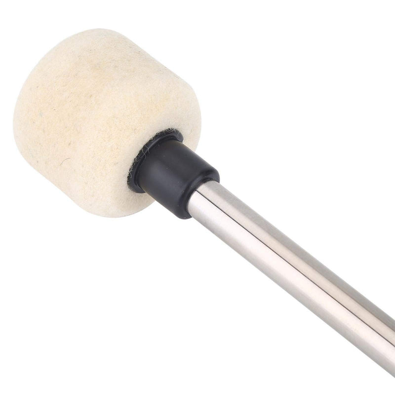Bass Drum Mallet, Drumstick with Wool Felt Mallet Drum Accessory Felt Head Percussion Marching Band Accessory