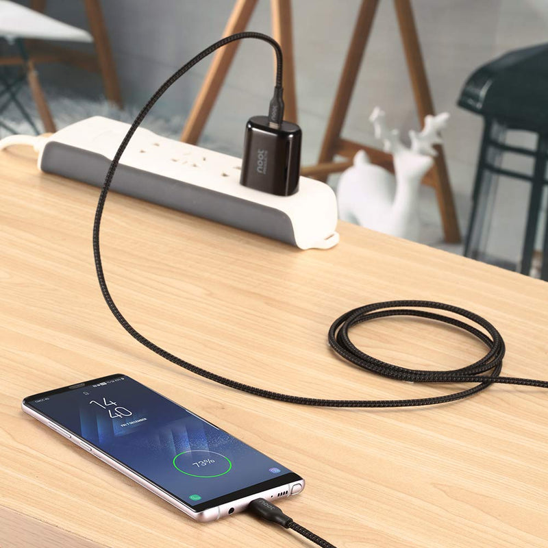 noot products - USB C to USB C Cable - Braided 6FT- PD 3.0-3A 60W - Charger Cord for iPad Pro 11/12.9/10.5/iPad Air 4 10.9/Google Pixel/5/4a 5G/4a/4/4XL/2/2XL/3/3XL/3a/3a XL/Samsung Galaxy S20