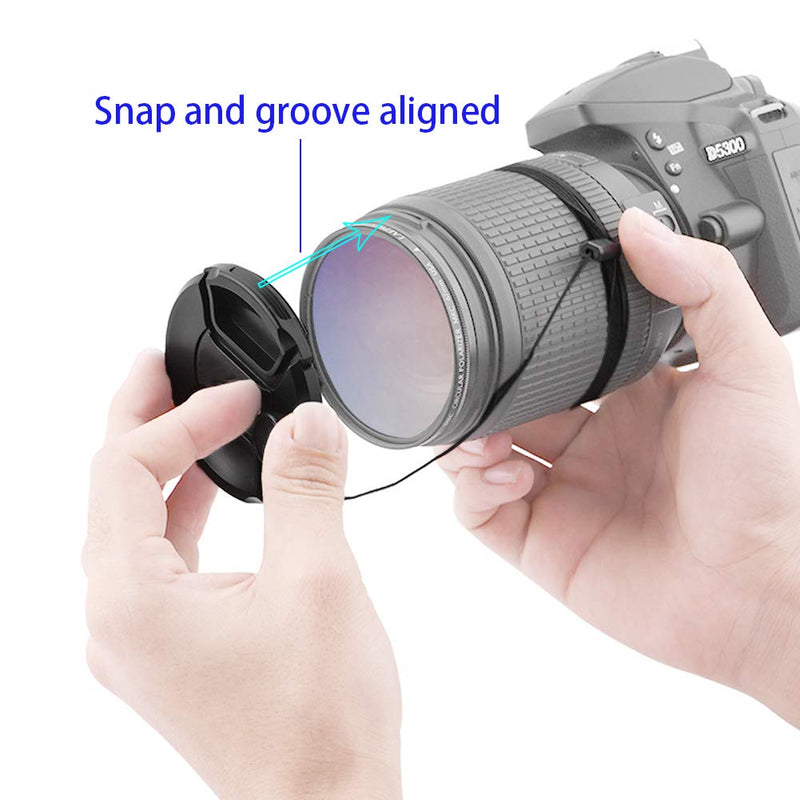 46mm Snap-on Lens Cap Compatible with Nikkor Z DX 16-50mm f/3.5-6.3 VR Lens Fujifilm XF 50mm f/2 R WR Lens Olympus M.ZUIKO Digital 25mm f/1.8 M.ZUIKO Digital 17mm f/1.8[3 Pack]