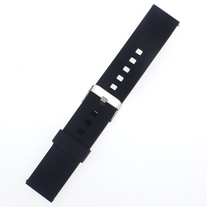 Watch Band/Strap for Pebble Time Smartwatch Band Replacement Accessories with Metal Clasps Watch Strap/Wristband Silicone (Black) Black