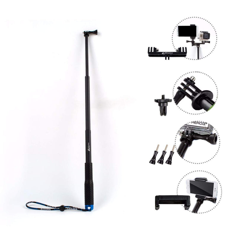 Dual Twin Mount Adapter Accessories with Tripod Mount Adapter Thumbscrews and Phone Clip for GoPro Hero 10 9 8 7 6 5 4 3 3+ 2 1 Session Black Silver Double Mounting Accessory Kit for Action Cameras Dual Mount Kit
