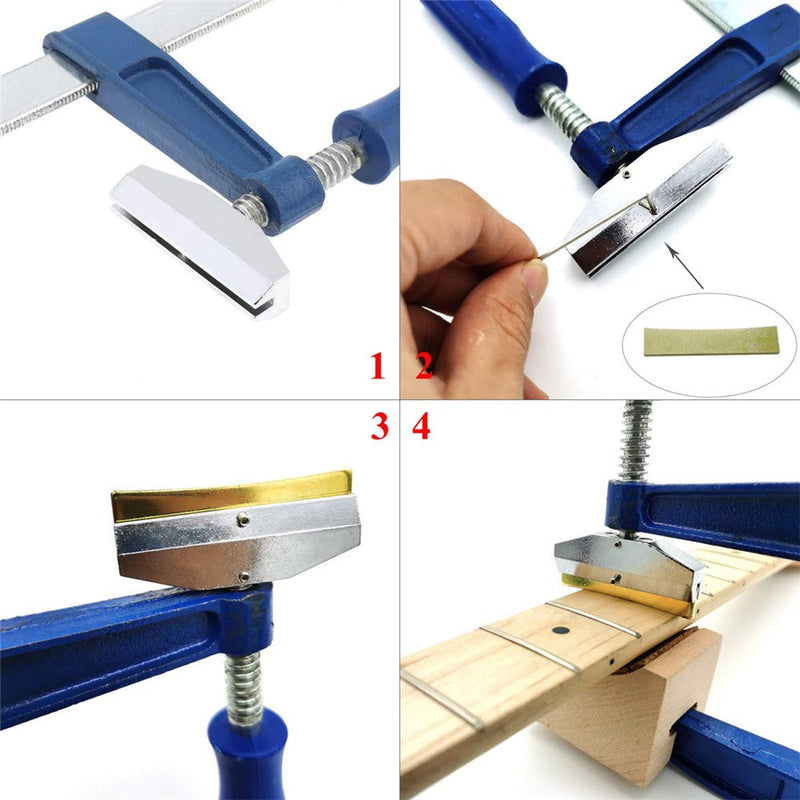 Guitar Fret Clamp Tool Electric Guitar String Installation Tool wooden Luthier Tool Bass Making Jig with Gasket