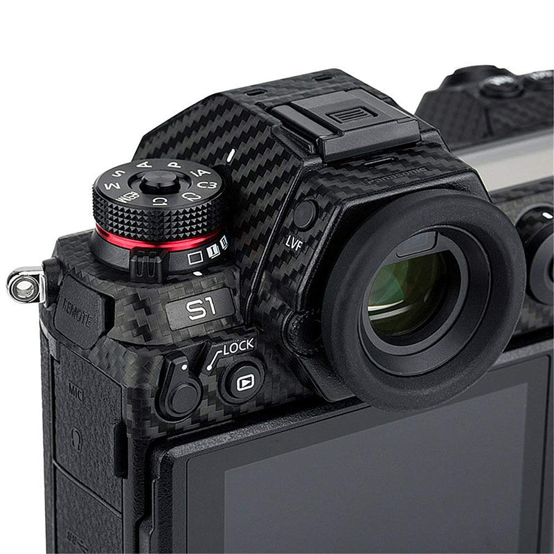 Anti-Scratch Anti-Wear Camera Body Skin Cover Protector Film for Panasonic Lumix DC-S1 DC-S1R S1 S1R Digital Camera - Carbon Fiber Black