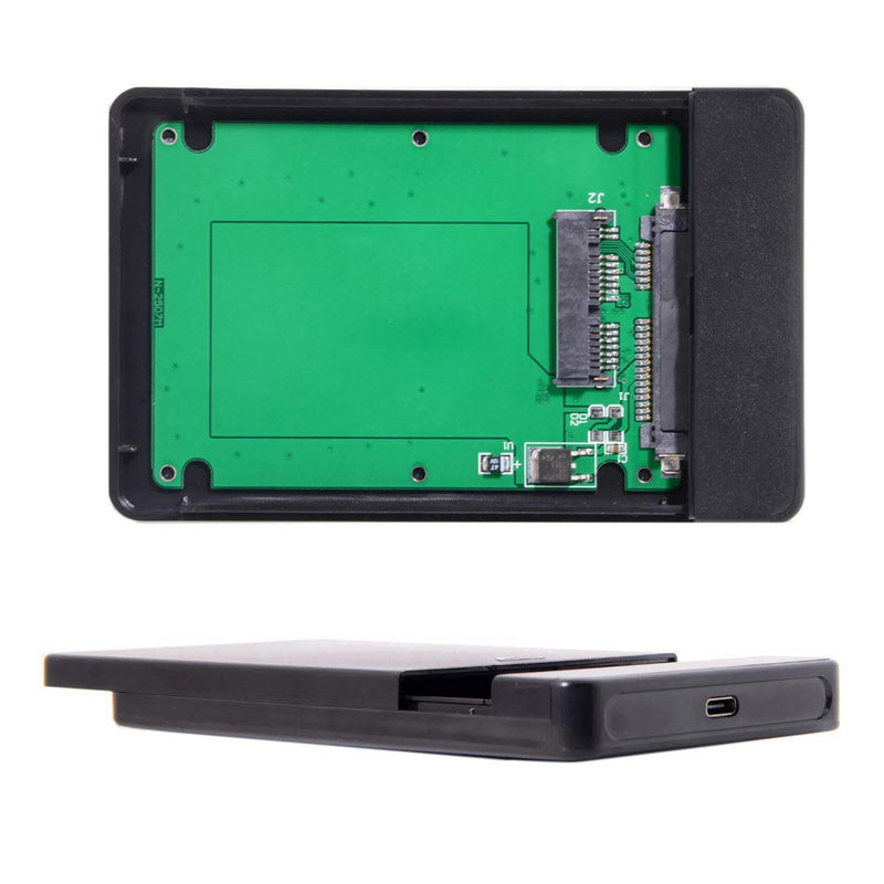 Xiwai USB 3.1 Type-C USB-C to 1.8 inch Micro SATA 16pin 7+9 SSD to External Hard Disk Enclosure