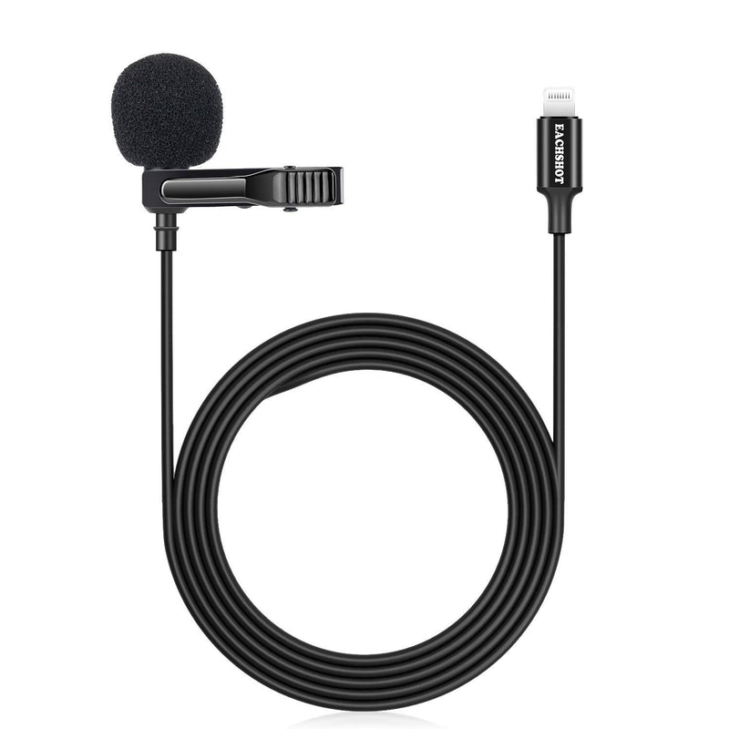 [AUSTRALIA] - EACHSHOT MIC-L 1.2M Professional Lavalier Lav Lapel Omnidirectional Phone Audio Video Recording Lavalier Condenser Microphone Mic for iPhone 11 Pro Max X Xr Xs max 8 8plus 7 7plus 6 6s 