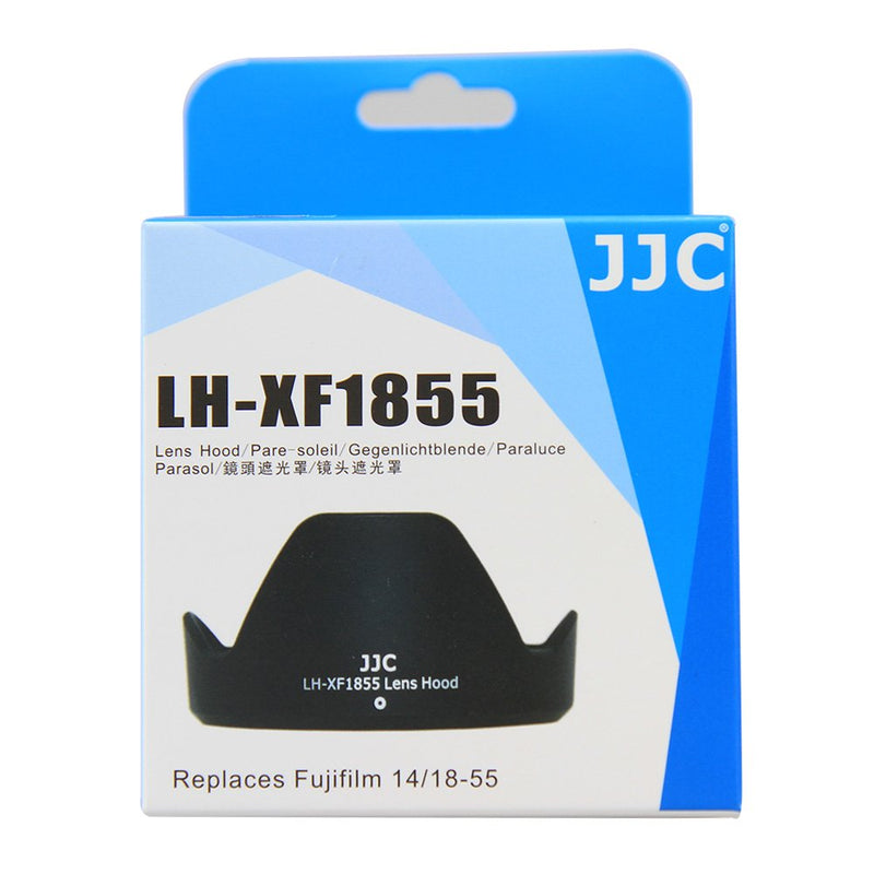 Camera Lens Hood JJC Lens Shade for Fuji Fujifilm FUJINON XF 14mm F2.8 R & FUJINON XF18-55mm F2.8-4 R LM OIS Replaces Fujifilm 14/18-55 Lens Hood Reverse Attaching Non-Glare Matte Finish -Black