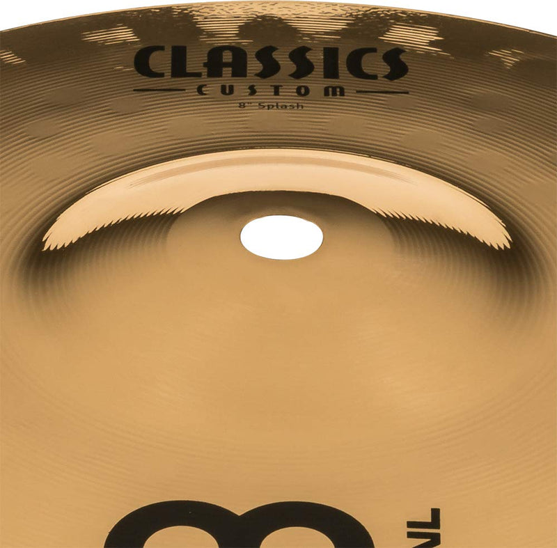 Meinl 8" Splash Cymbal - Classics Custom Brilliant - Made In Germany, 2-YEAR WARRANTY (CC8S-B)