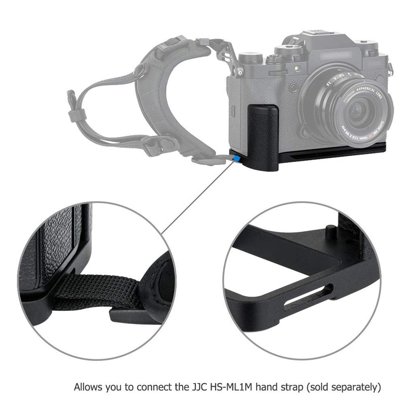 JJC Metal Hand Grip Bracket Accessories for Fuji Fujifilm XT4 X-T4 with Arca Swiss Plate & Battery Memory Card Opening & 1/4"-20 Socket for Fuji X-T4