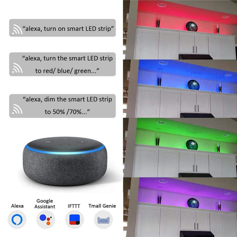 WiFi Led Strip Lights 11.5 Feet for 43 50 55 Inches TV Backlights APP Voice Controlled Smart TV Lights Work with Alexa Google Home Man Cave Decor 11.5ft (Wi-Fi Control)