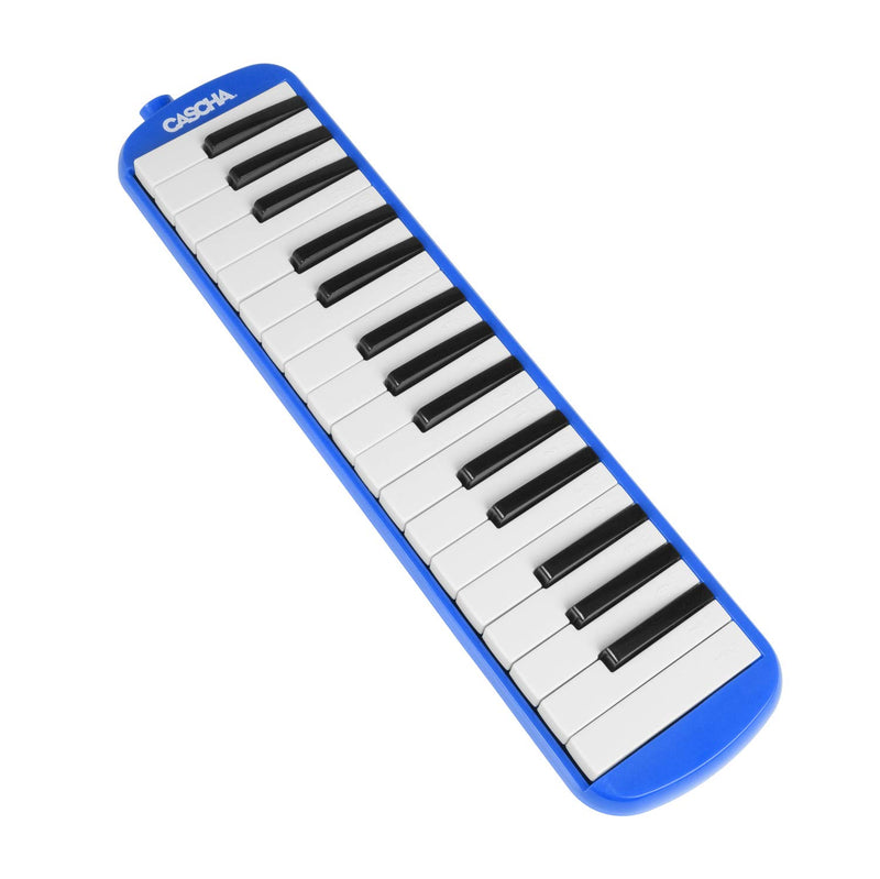 CASCHA Melodica with bag and mouthpiece, instrument for children and beginners, blue