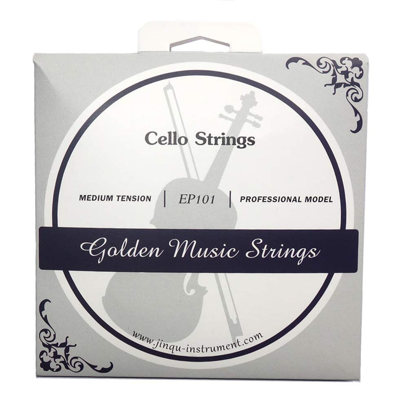 JinQu Cello Strings 1/2 Full Set A-D-G-C Strings Steel Steel Core Nickel Alloy Wound