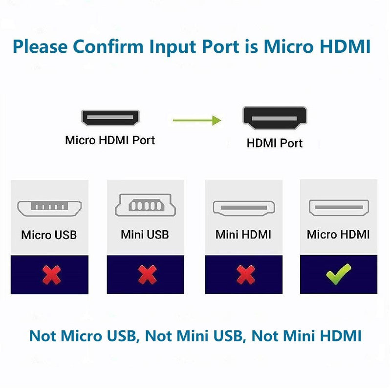 [AUSTRALIA] - Ultra Thin Flexible Micro HDMI to HDMI Cable 3FT for Gimbal, GoPro Hero 7 Black,Canon Camera, Stabilizer, World's Thinnest Hyper Slim Micro HDMI Cord,Supports 4K@60Hz,3D,Ethernet,ARC Black Ultra Thin Micro HDMI Cable 3FT 
