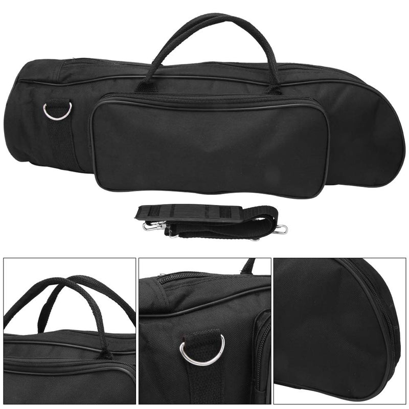 Dilwe Trumpet Bag, Nylon Waterproof Trumpet Bag Case Durable Cloth Musical Instrument Accessories, Black
