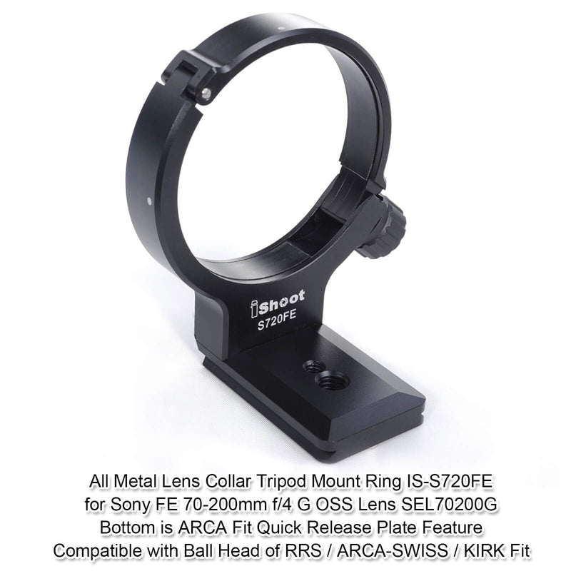 Latest Metal Lens Support Collar Tripod Mount Ring for Sony FE 70-200mm f/4 G OSS SEL70200G -Bottom is Camera Quick Release Plate