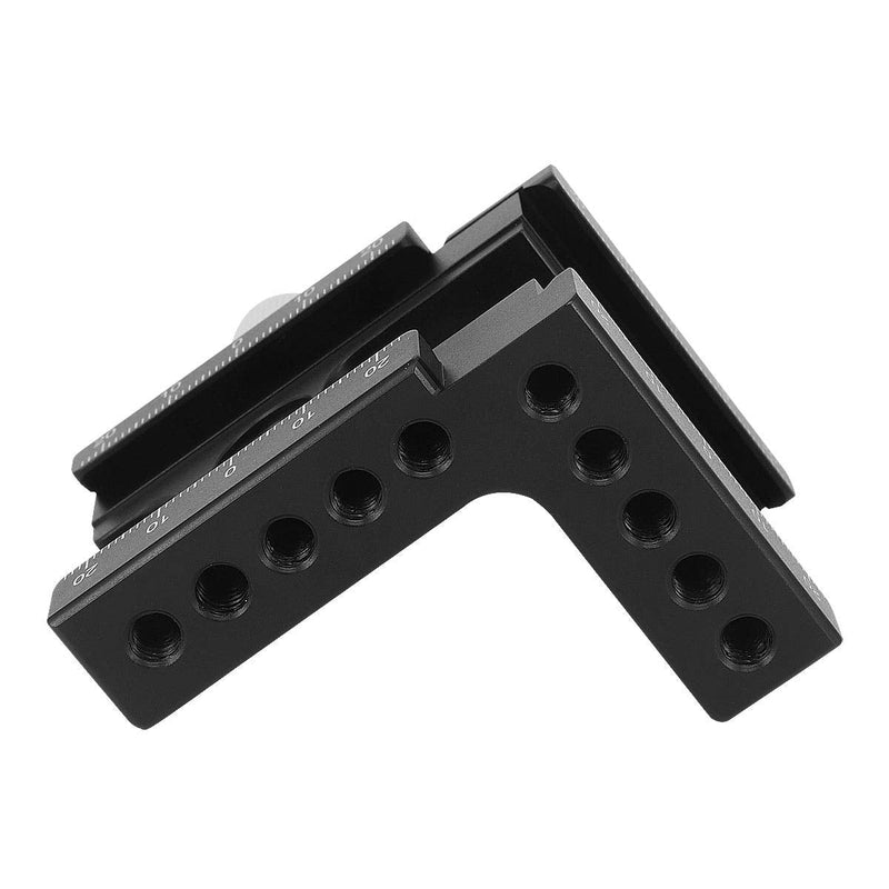 Haoge CP-RA90 Right Angle Clamp 90 Degree Double Quick Release L Clamp with 1/4 Screw Thread for Arca Swiss RRS Benro Rail Plate Nodal Slide